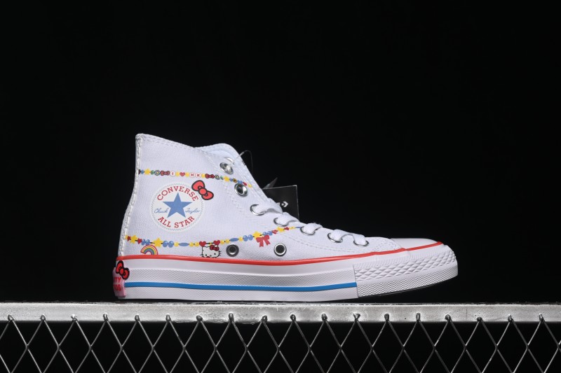 Converse ×Hello Kitty and Friends Picnic Chuck Taylor All Star Hi High-Top Casual Skate Shoes - A17699C