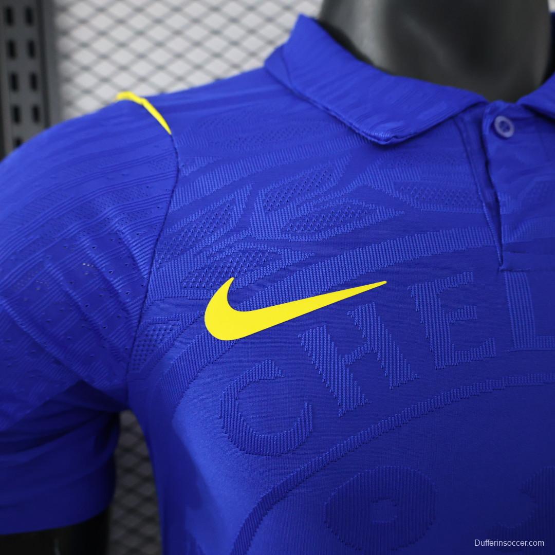 layer Version 26/27 Chelsea FC Royal Blue Polo Collar Home Jersey