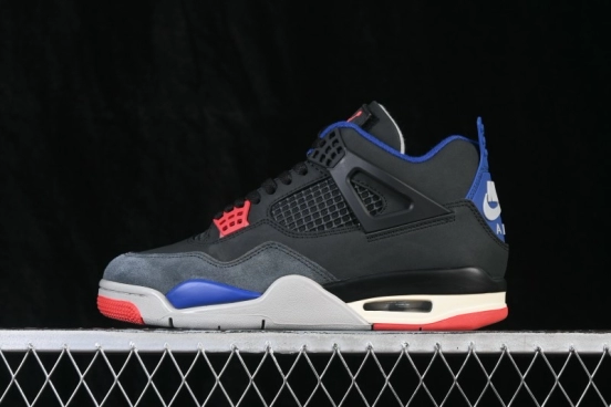 Nike Air Jordan 4 Retro Running Shoes with Military Blue and Neutral Grey Accents - FV5029-003