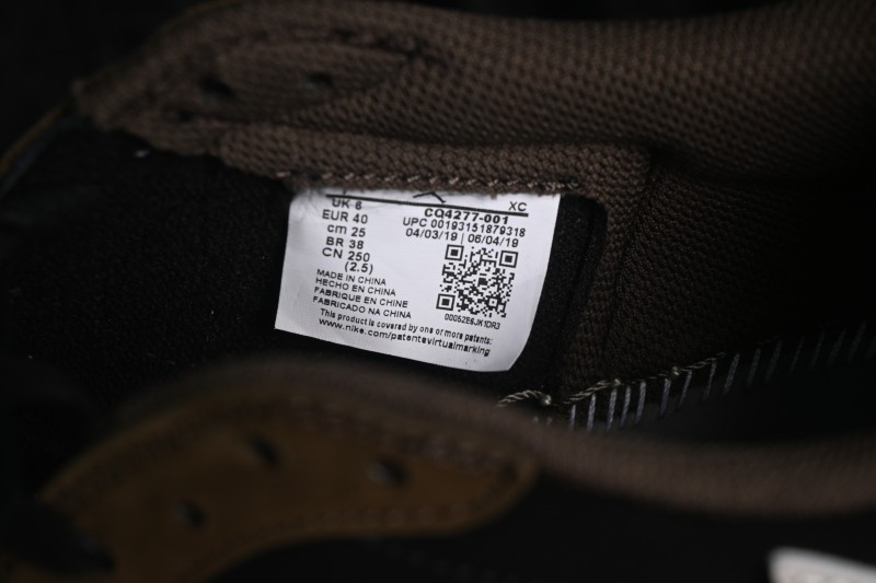 Nike Air Jordan 1 Low OG Travis Scott Reverse Swoosh Leather Sneakers - CQ4277-001