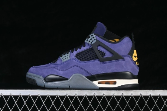 Nike Air Jordan 4 Retro OG 'Lakers' Basketball Shoes with Premium Leather and Iconic Design - FV5029-500