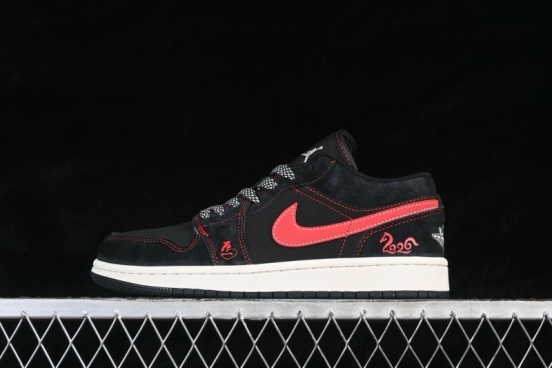 Nike Air Jordan 1 Low Chinese New Year Limited Edition Red Black Retro Basketball Shoes - DX6259-601