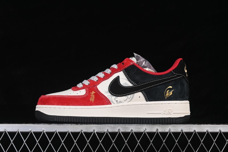 Nike Air Force 1 '07 Low Red and Black Auspicious Blessing Casual Skateboarding Shoes - FC1688-264