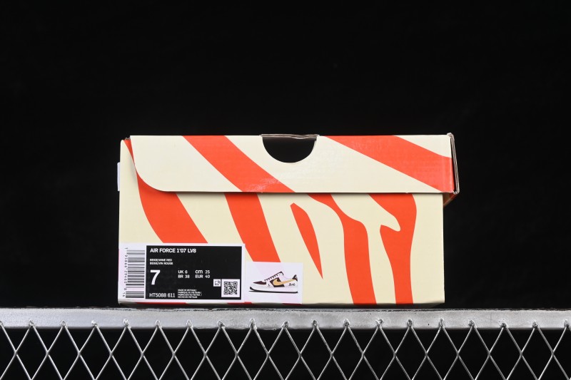 Nike Air Force 1 '07 Low Basketball Lifestyle Shoes in Wine Red and White - HT5088-611