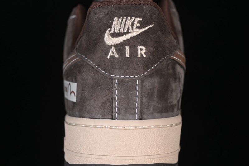 Nike Air Force 1 '07 Low Casual Sneakers in Brown and Light Khaki - KL1688-001