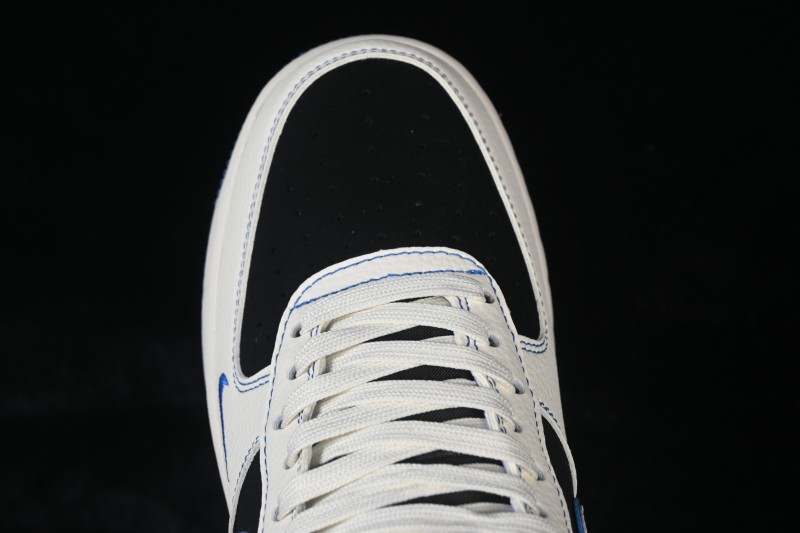 Nike Air Force 1 '07 Low Basketball Shoes with White-Black-Royal Blue Colorway - DN1688-811