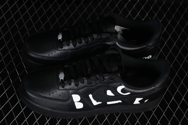 Nike CDG x Air Force 1 '07 Low Collaborative Sneakers with Full-Grain Leather Upper - IB9949-001