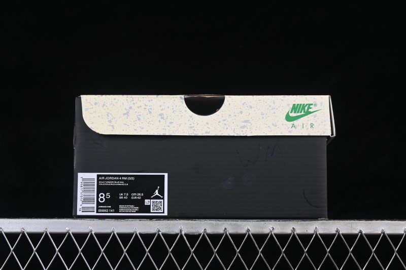 Nike Air Jordan 4 Remastered Retro Sneakers with Mixed Textile, Leather and Suede Upper - IB8862-141