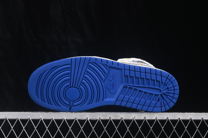 Nike Air Jordan 1 Retro High OG Fragment x Union Deconstructed Royal Blue Basketball Shoes - IO7847-001