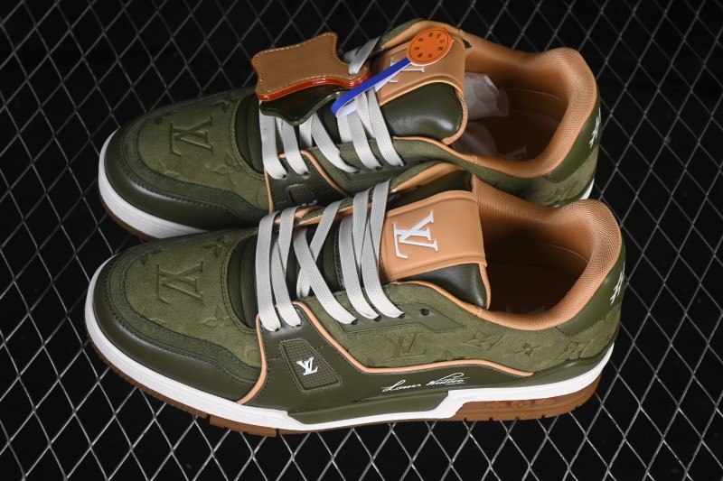 Louis Vuitton LV Trainer Sneaker Olive Green - 1A9JG7
