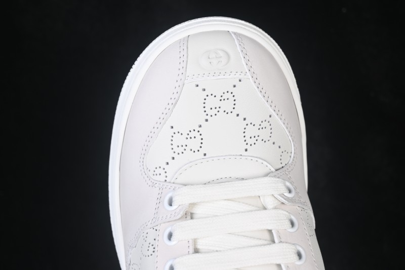 Gucci Primavera Screener Sneakers with Perforated GG Leather and Web Detail - FAGIV9078