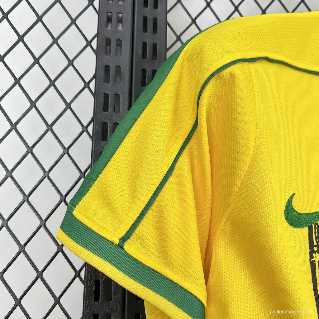 1998 Retro Brazil X Soldier Home Jersey