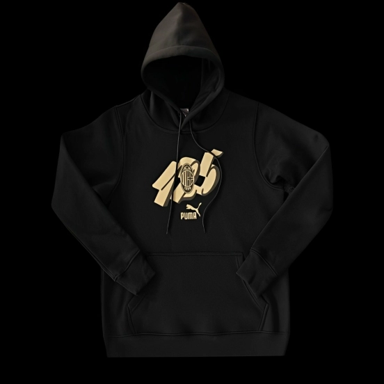24/25 AC Milan 125Th Navy/Red/Black/Beige Hoodie WIth Black Badge