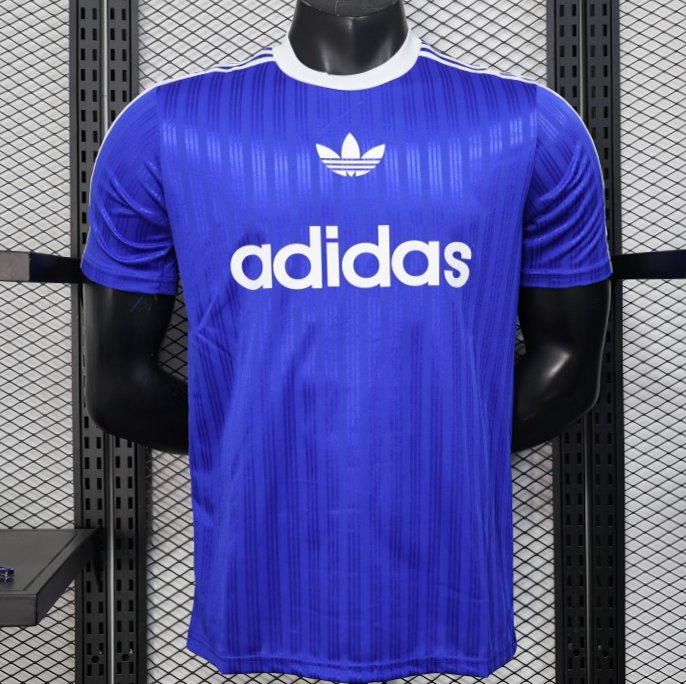 Player Version 2025 Adidas Blue with Striped Design Jersey
