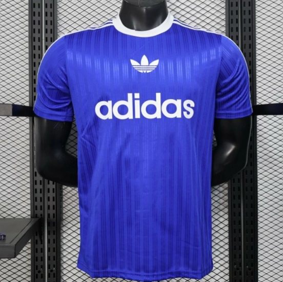 Player Version 2025 Adidas Blue with Striped Design Jersey
