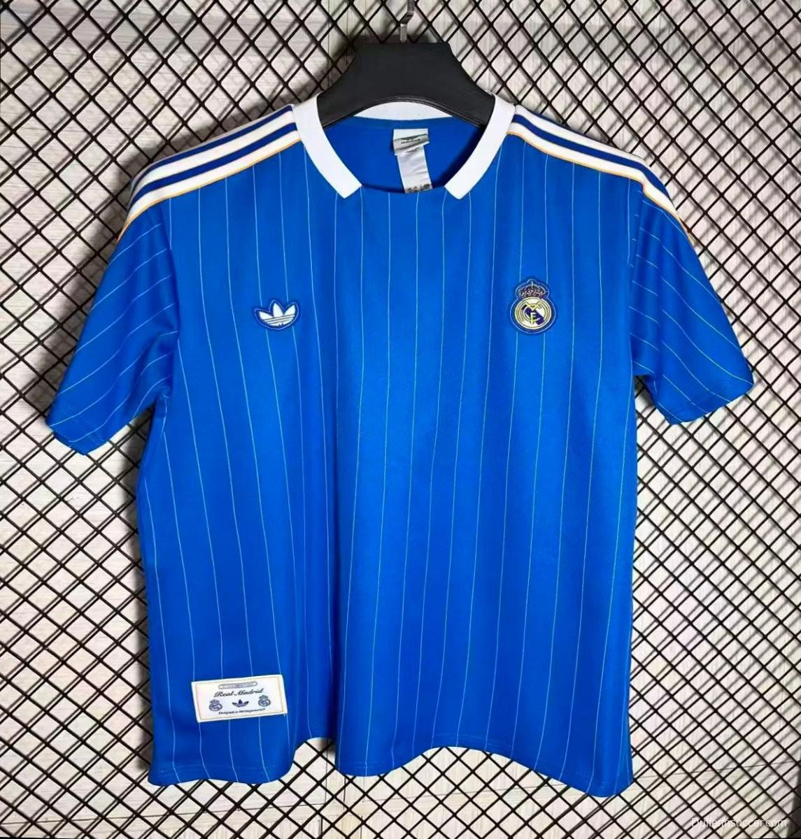 25/26 Real Madrid Adidas Original Blue Casual Jersey