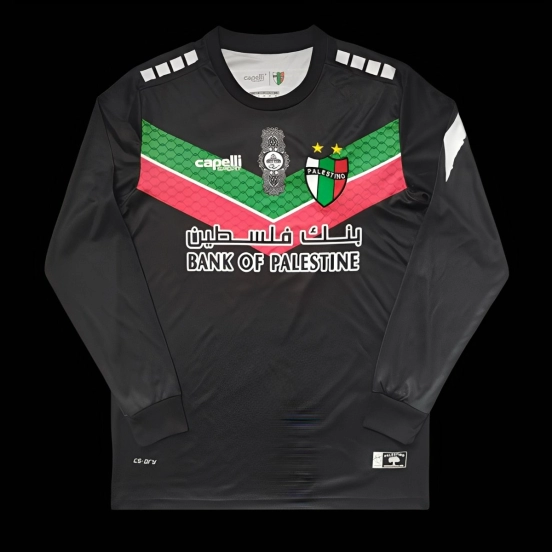 Retro 22/23 Palestino CD Black Long Sleeve Jersey