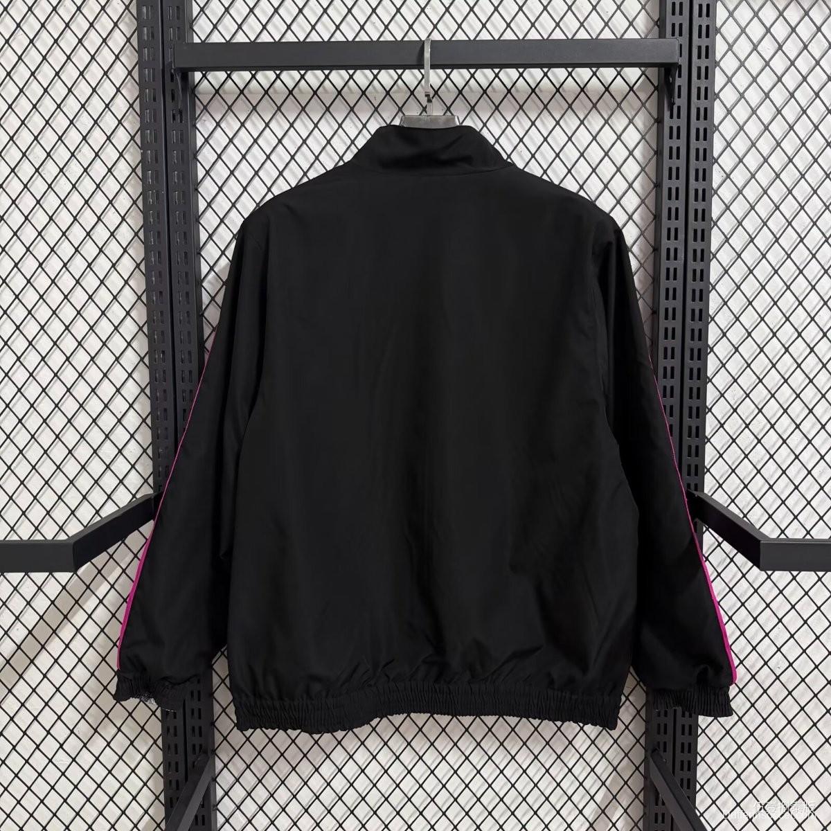 25/26 Juventus Black/Purple Full Zipper Windbreaker