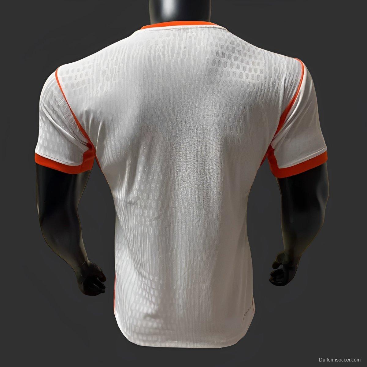 Player Version 2026 Netherlands Away White Jersey