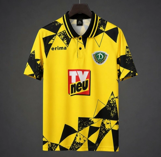 Retro 95/96 Dynamo Dresden Home Yellow Jersey