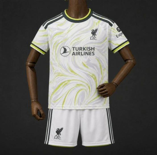 27/28 Kids Liverpool Third Green Jersey Kit